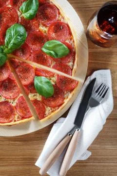 Delicious Pepperoni pizza. Stock Image Stock Photos