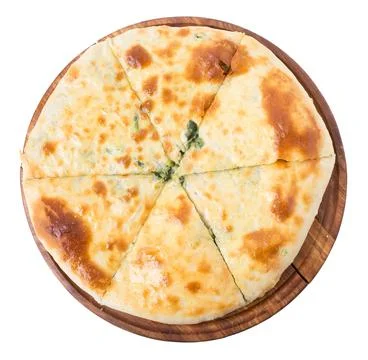 Delicious pie stuffed with spinach. Stock Photos