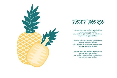 Delicious pineapple with a slice in a cut on an isolated background under the Stock Illustration