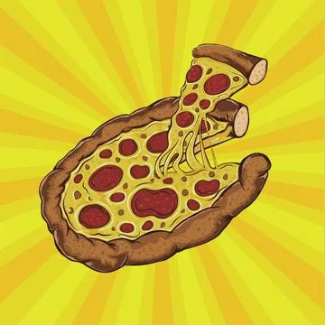 Delicious pizza. Stock Illustration