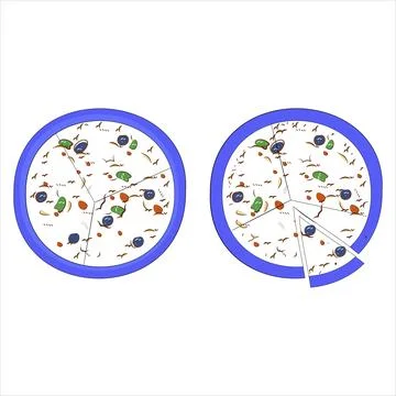 Delicious pizza illustration with slice vector design Stock Illustration
