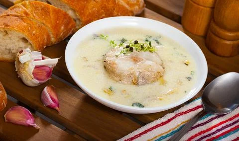 Delicious pollock chowder Stock Photos