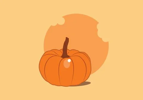 Delicious pumpkin bite Stock Illustration
