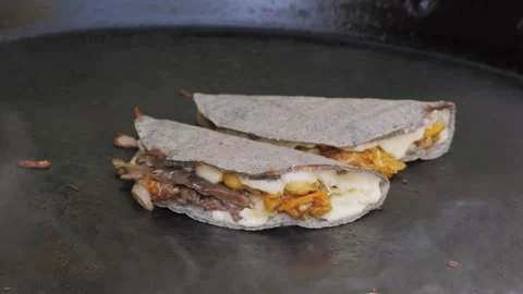 Delicious Quesadilla with Melted Cheese and Beef, perfect for any meal or snack Stock Footage 278917696