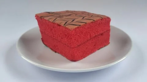 Delicious Red Cake Stock Footage 300409635