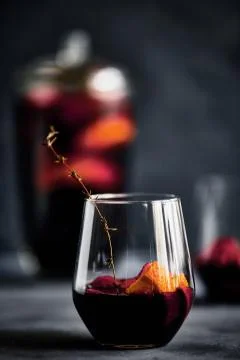 Delicious refreshing sangria Stock Photos