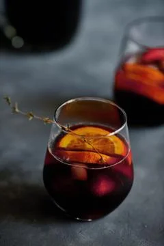 Delicious refreshing sangria Stock Photos