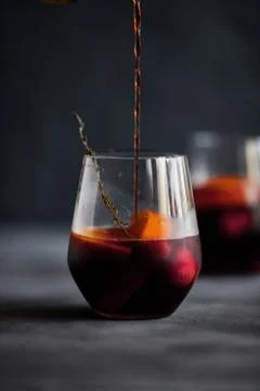 Delicious refreshing sangria Stock Photos