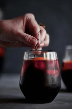Delicious refreshing sangria Stock Photos