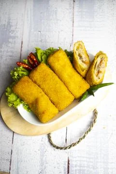 Delicious Risoles or Risol Vegetable, Indonesian traditional street food Stock Photos