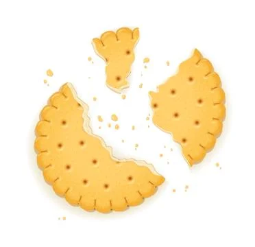 Delicious round biscuit. Stock Illustration