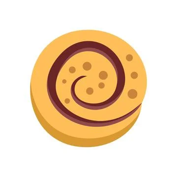 Delicious round bun with chocolate filling is making you hungry Illustrazione stock