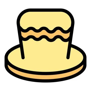 Delicious round layered cake with wavy icing on white background Stock Illustration