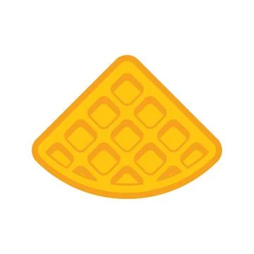 Delicious round waffle with square pattern being cooked for breakfast Stock Illustration
