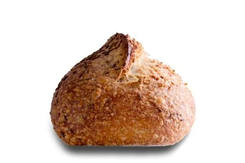 Delicious Rye Bread Isolated on White Background Stock Photos