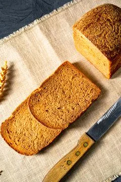 Delicious rye bread on the table Stock Photos