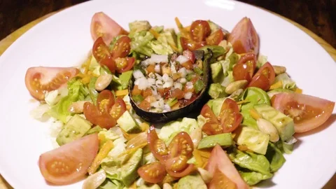 Delicious Salad Stock Footage 115716381