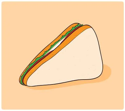 Delicious Sandwich Stock Illustration