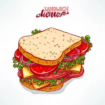 Delicious sandwich Stock-Illustration