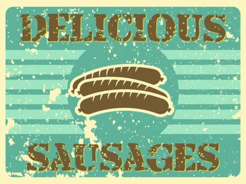 Delicious sausages Stock Illustration