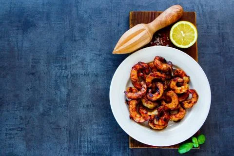 Delicious seafood dinner Stock Photos