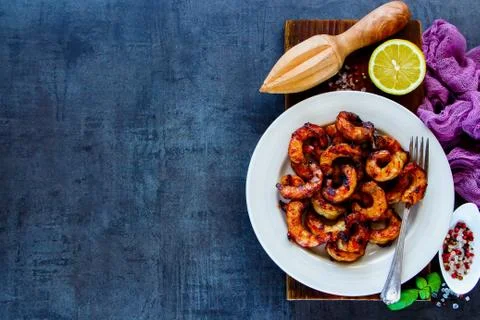 Delicious seafood dinner Stock Photos