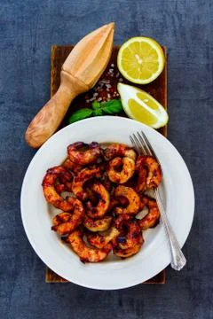 Delicious seafood dinner Stock Photos
