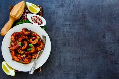 Delicious seafood dinner Foto stock