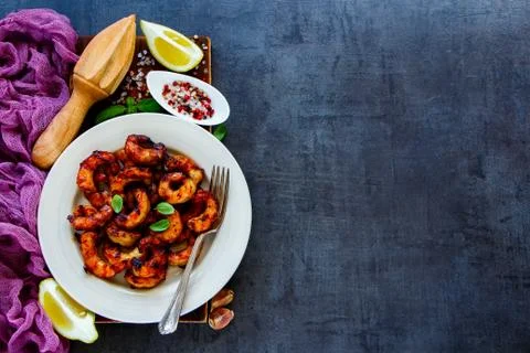 Delicious seafood dinner Stock Photos