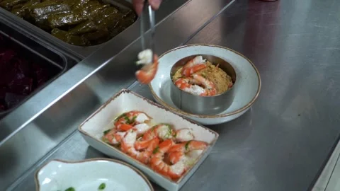 Delicious Shrimp Appetizer Stock Footage 318310144