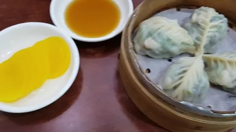 Delicious shrimp dumpling visual Stock Footage 310152389