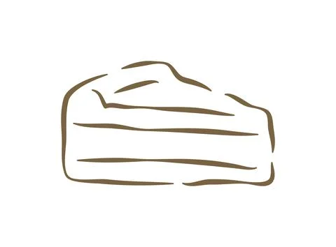 A Delicious Slice Of Layered Cake Or Cheesecake On A Plate Vector Illustratio Illustrazione stock