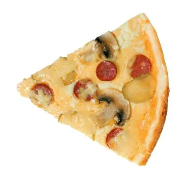 Delicious slice of pizza Stock Photos