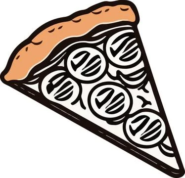 Delicious Slice of Pizza Vector Illustration Stock Illustration