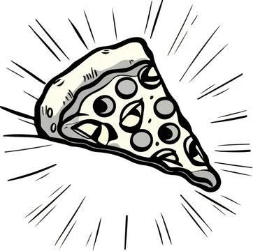 Delicious Slice of Pizza Vector Illustration Stock Illustration