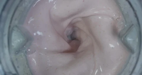 Delicious Smoothie Mixed In Modern Blender Shot From The Inside  Stock Footage 114026698
