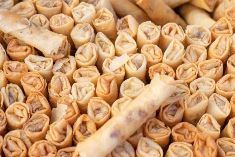 Delicious spring roll Stock Photos