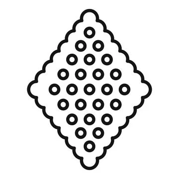 Delicious square cracker featuring a dotted pattern for snacking Stock Illustration