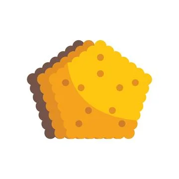 Delicious square cracker presenting tasty snack イラスト素材