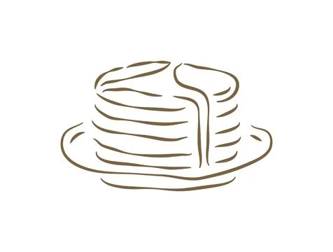 A Delicious Stack Of Pancakes With Syrup For A Sweet Breakfast Vector Illus.. Stockillustratie