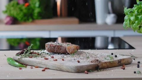 Delicious Steak Served With Style Stock Footage 93063992