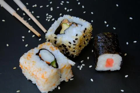 Delicious sushi Stock Photos