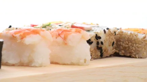Delicious sushi seamless loop - HD  Stock Footage 449673