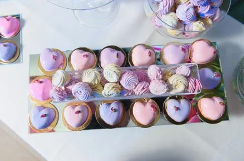 Delicious sweets on candy bar Foto stock