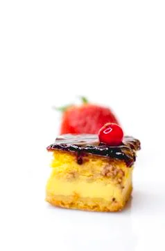 Delicious sweets isolated on a white background Stock Photos