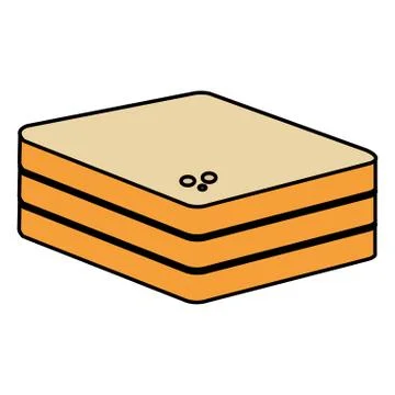 Delicious toast bread icon Illustrazione stock