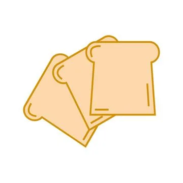 Delicious toast bread isolated icon vector illustration design icon. food icon Stock Illustration