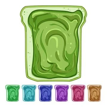 Delicious toast jam cartoon vector graphic Ilustración de archivo