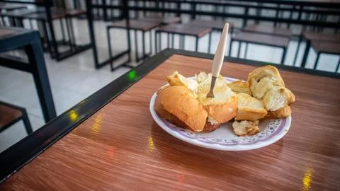 Delicious toast on the table Stock Photos