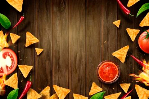 Delicious tortilla chips Illustrazione stock